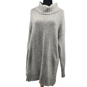 Eddie Bauer lounge sweater tunic length warm cozy cottage neutral sz lg